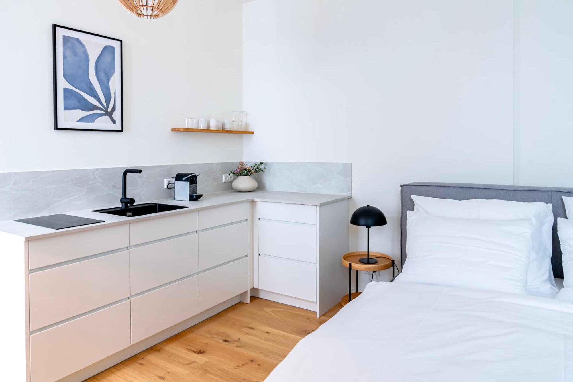 רוסטוק Kapitaenshaus Friedrich Franz - Premium Apartments 200 Meter Vom Strand Und Alten Strom חדר תמונה