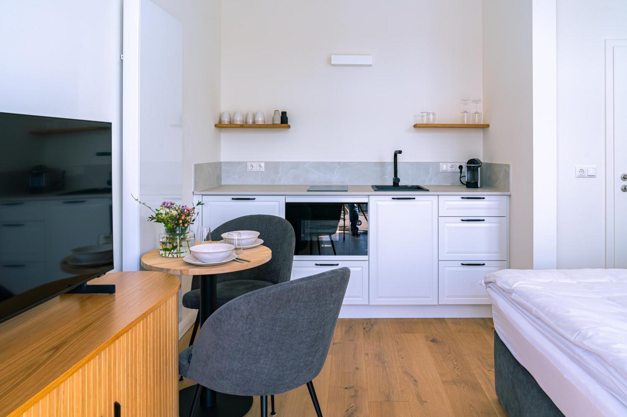 רוסטוק Kapitaenshaus Friedrich Franz - Premium Apartments 200 Meter Vom Strand Und Alten Strom חדר תמונה